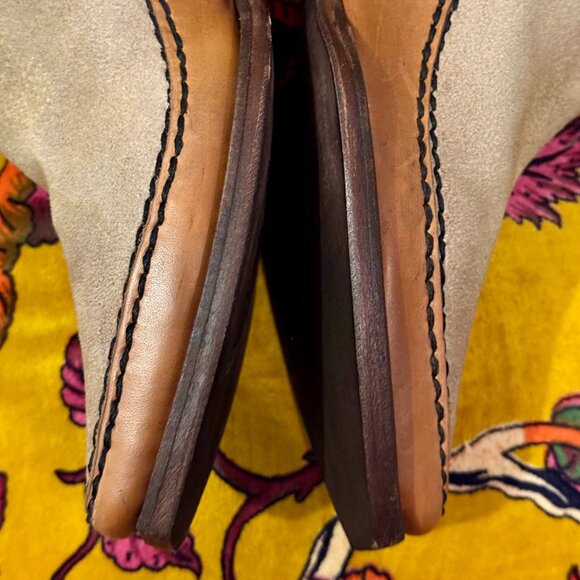 Free People Sterling Western Tall Boots | Tan Suede | Size 37 / US 7 - Picture 14 of 16